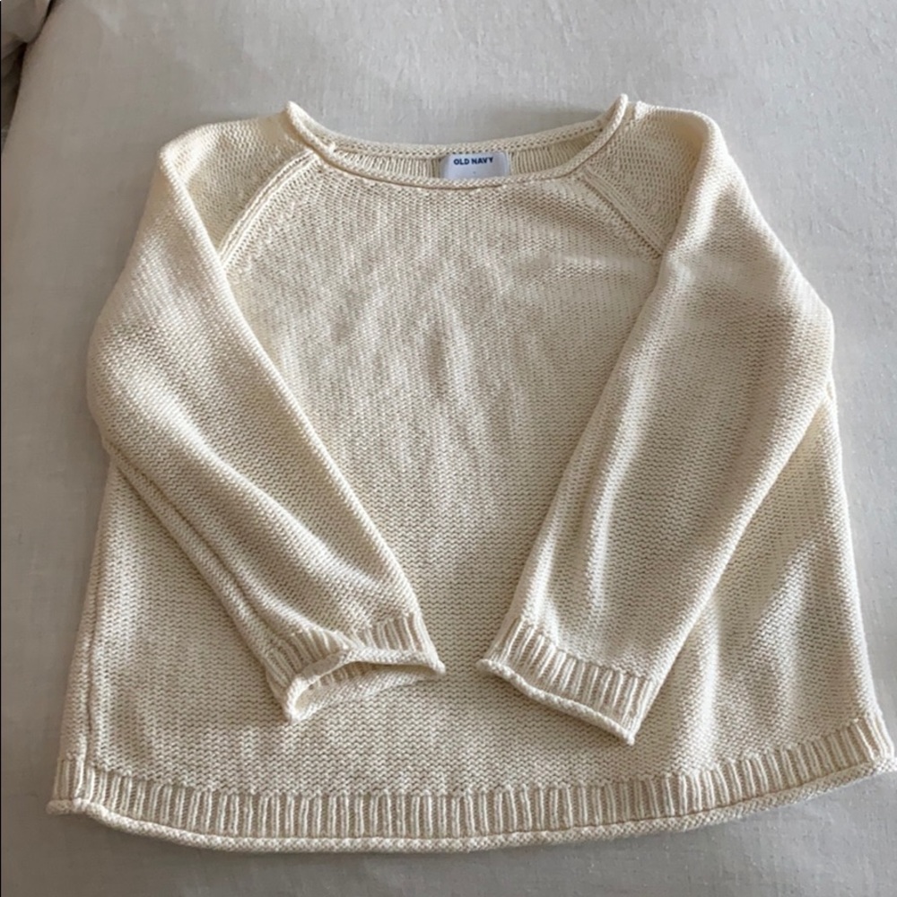 Cream Waffle Knit Sweater